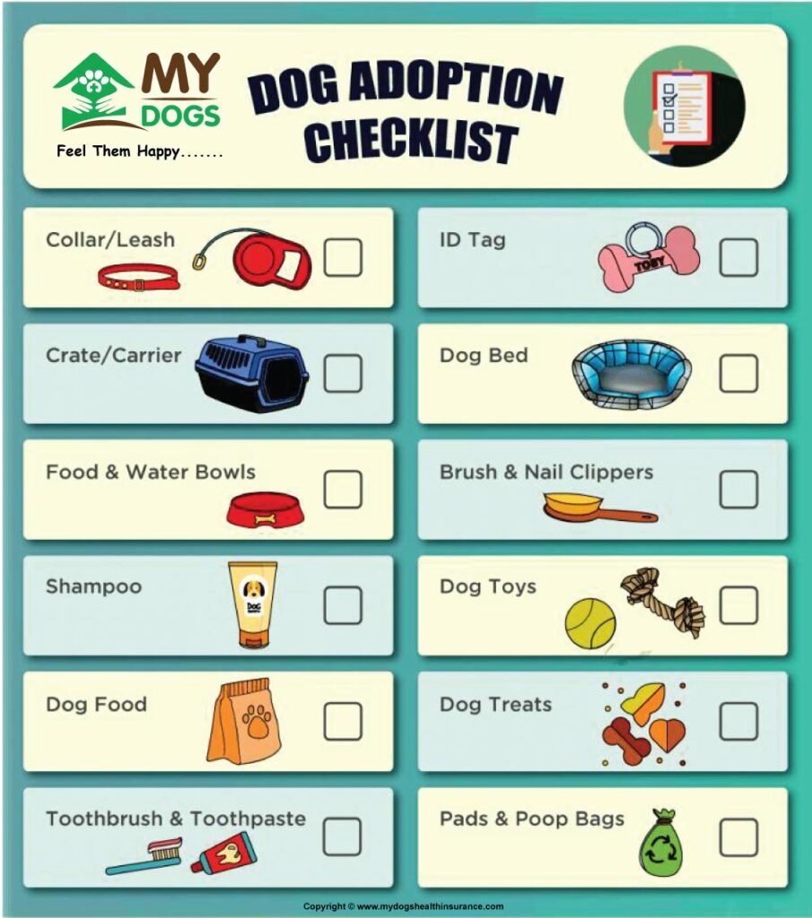 checklist for new dog